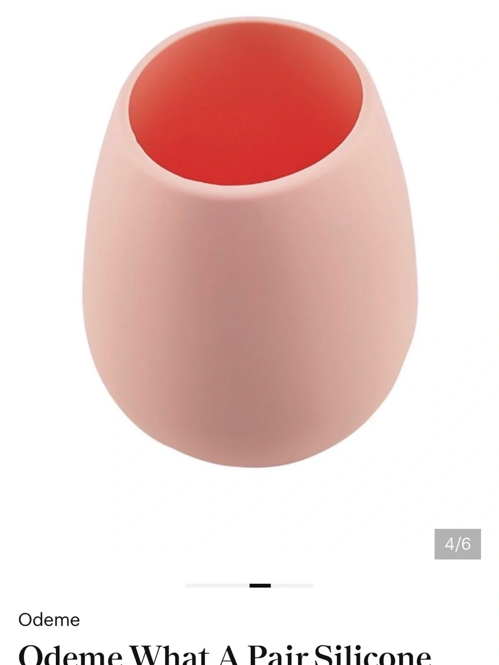 Odeme Pink Silicone Wine Glasses 🍾🥂
